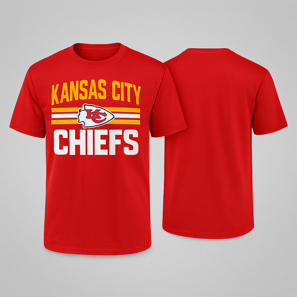 Kansas City Chiefs Retro Stripe T-Shirt – Official NFL Fan Tee