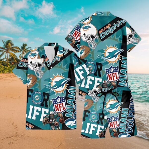 Dolphins For Life NFL Tropical Aloha Fan Set