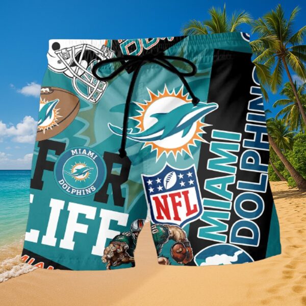 Men's Miami Dolphins For Life Tropical Button-Up Shirt - Image 6