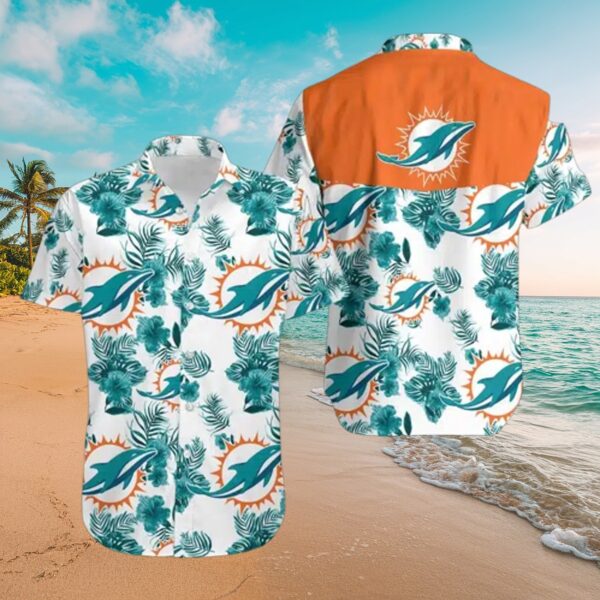 Miami Dolphins Floral Tropical Aloha Shirt - NFL