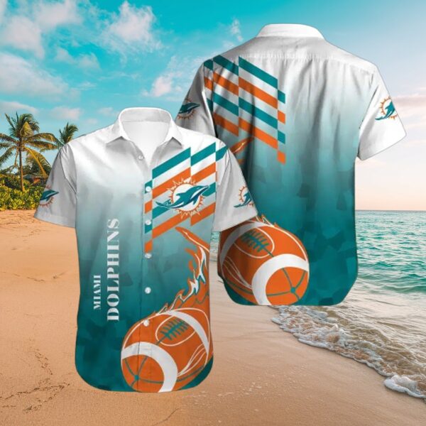 Miami Dolphins Football Wave Aloha Shirt - Tropical Fan Gear