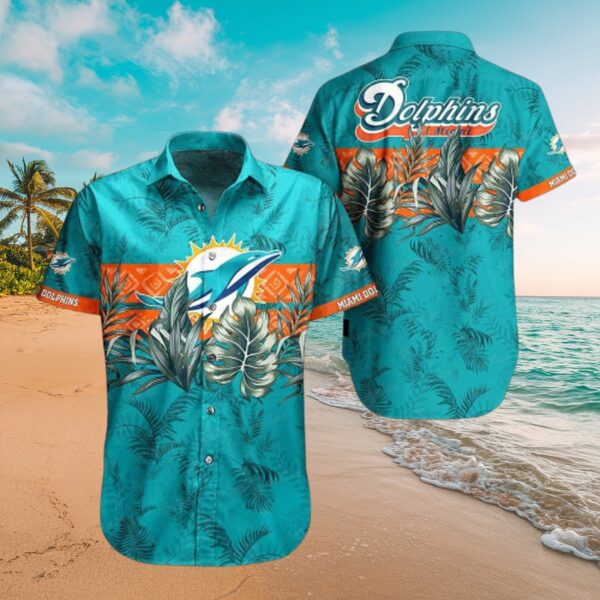 Miami Dolphins Tropical Sunset Aloha Shirt - NFL Fan Gear