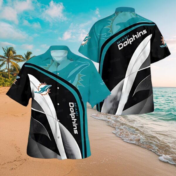 Miami Dolphins Velocity Wave Tropical Button-Up Shirt