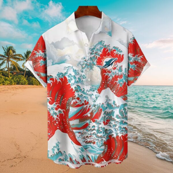 Miami Marlins Great Wave Aloha Shirt - MLB Fan Gear