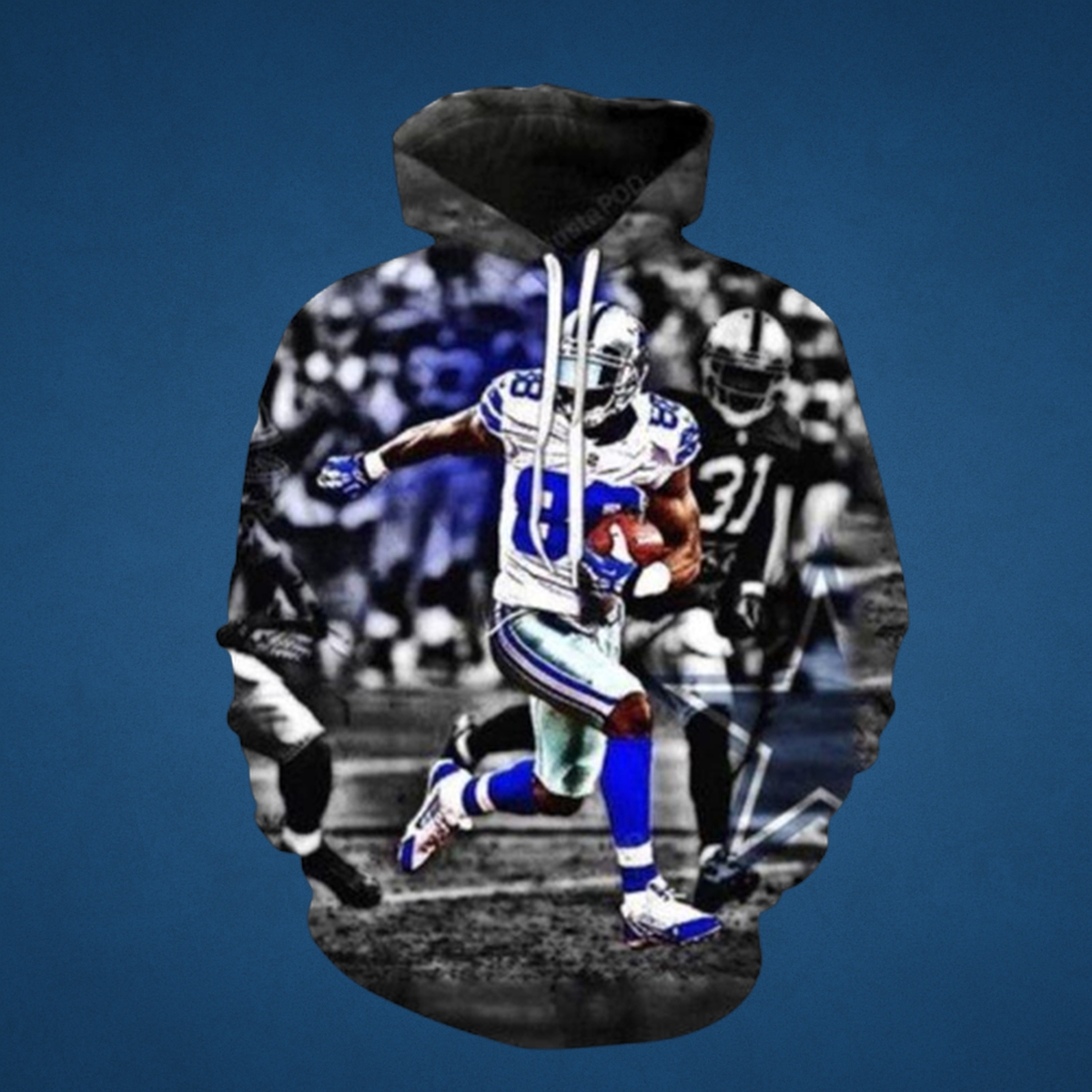 Dallas Cowboys Dez Bryant #88 Graphic Full Print Hoodie