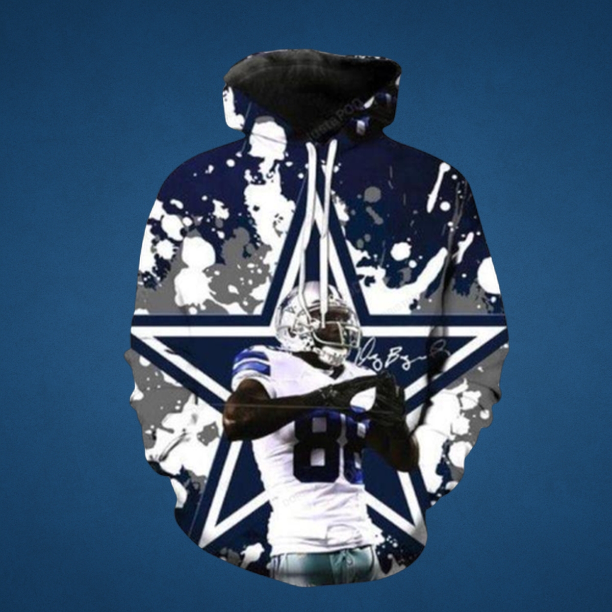 NFL Dallas Cowboys Abstract Graphic All-Over Print Hoodie