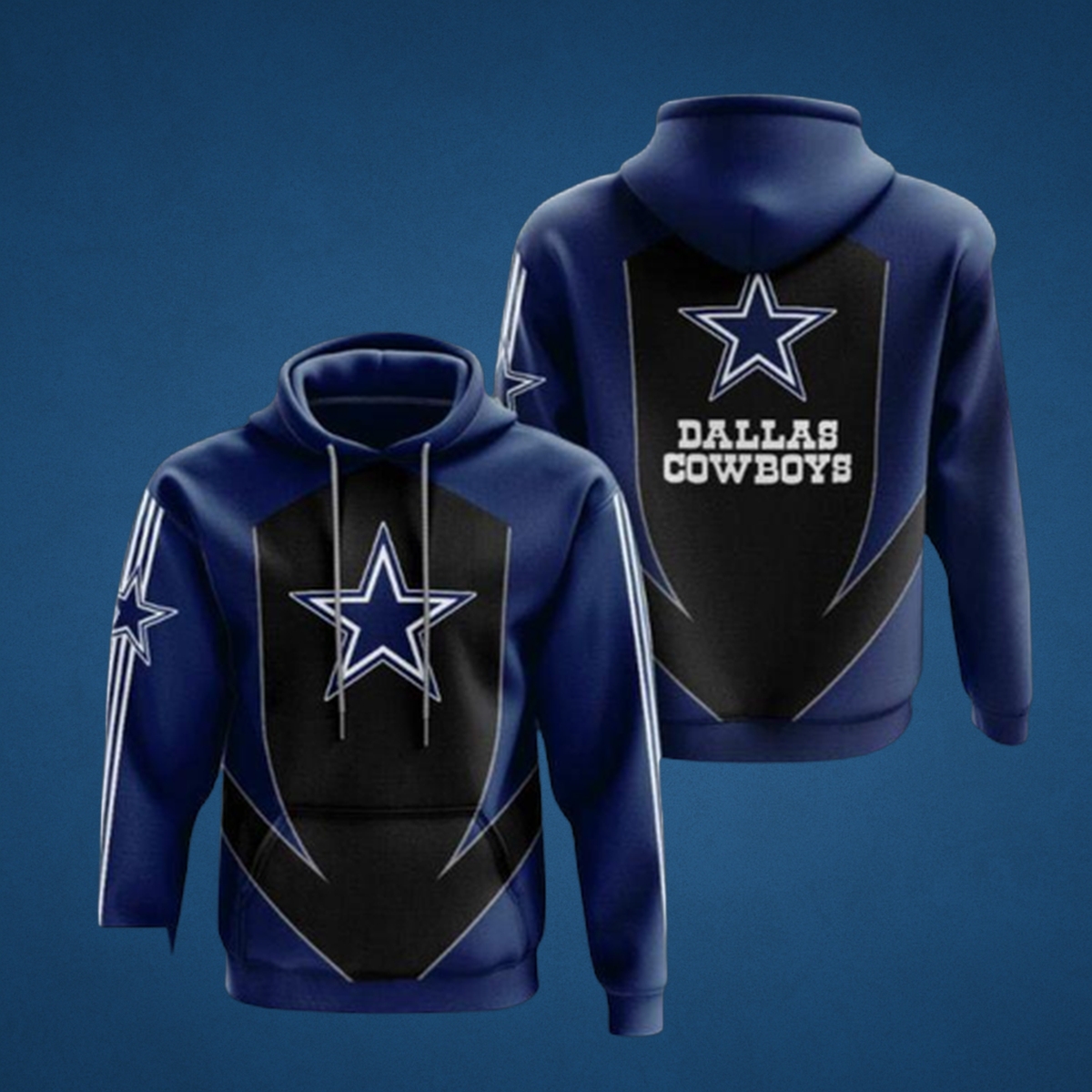Dallas Cowboys Navy Shield Logo Pullover Hoodie NFL
