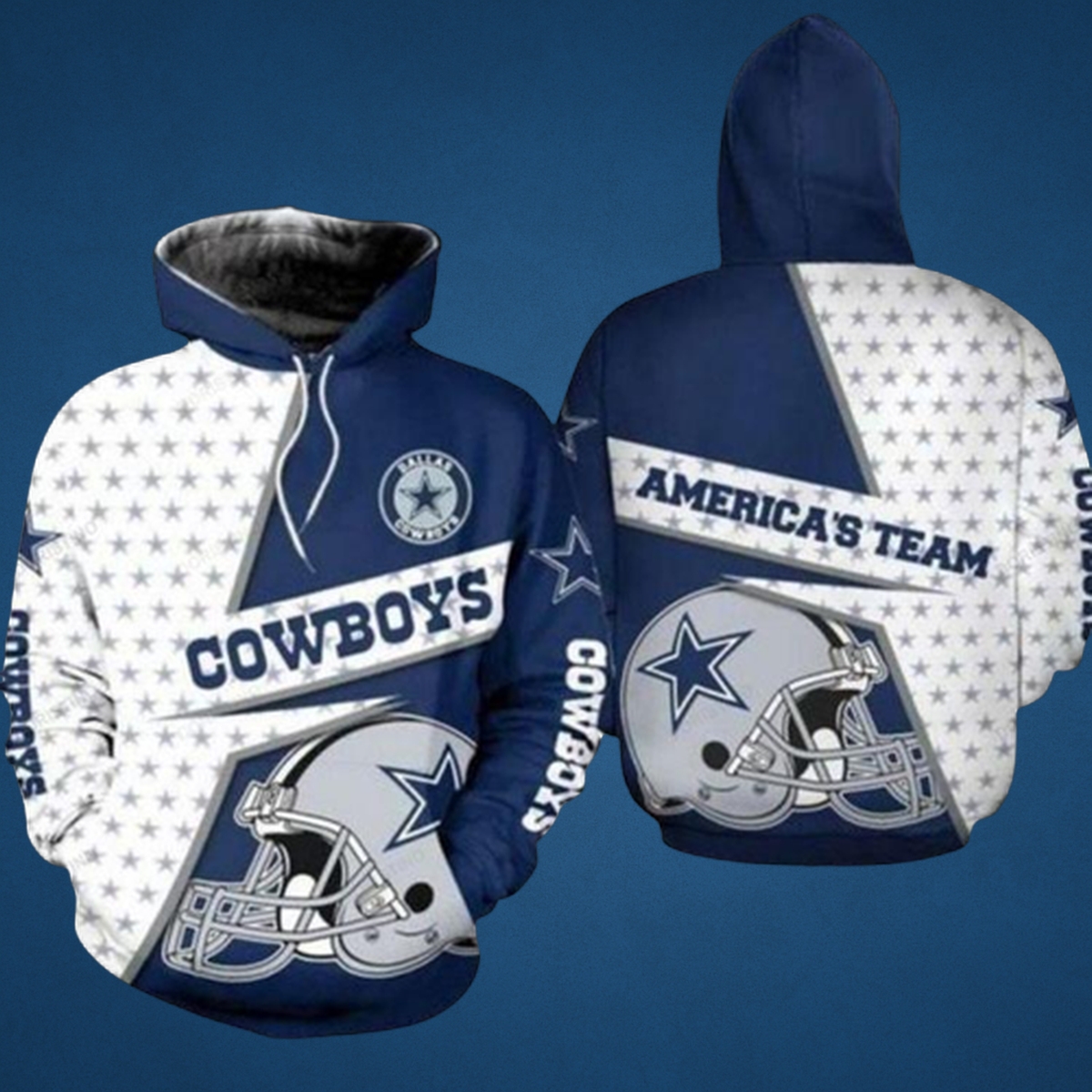 Dallas Cowboys America's Team All Over Print Hoodie