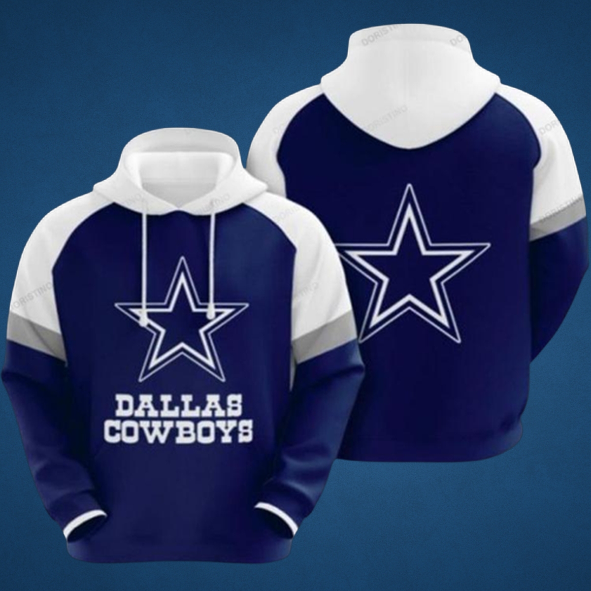 NFL Dallas Cowboys Fan Gear Blue Pullover Hoodie