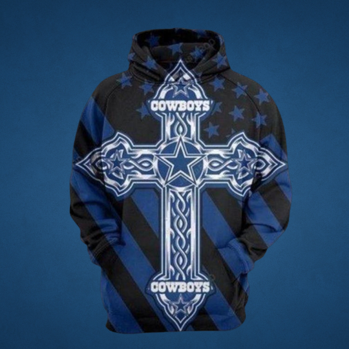 Unique Dallas Cowboys Cross Graphic AOP Hoodie