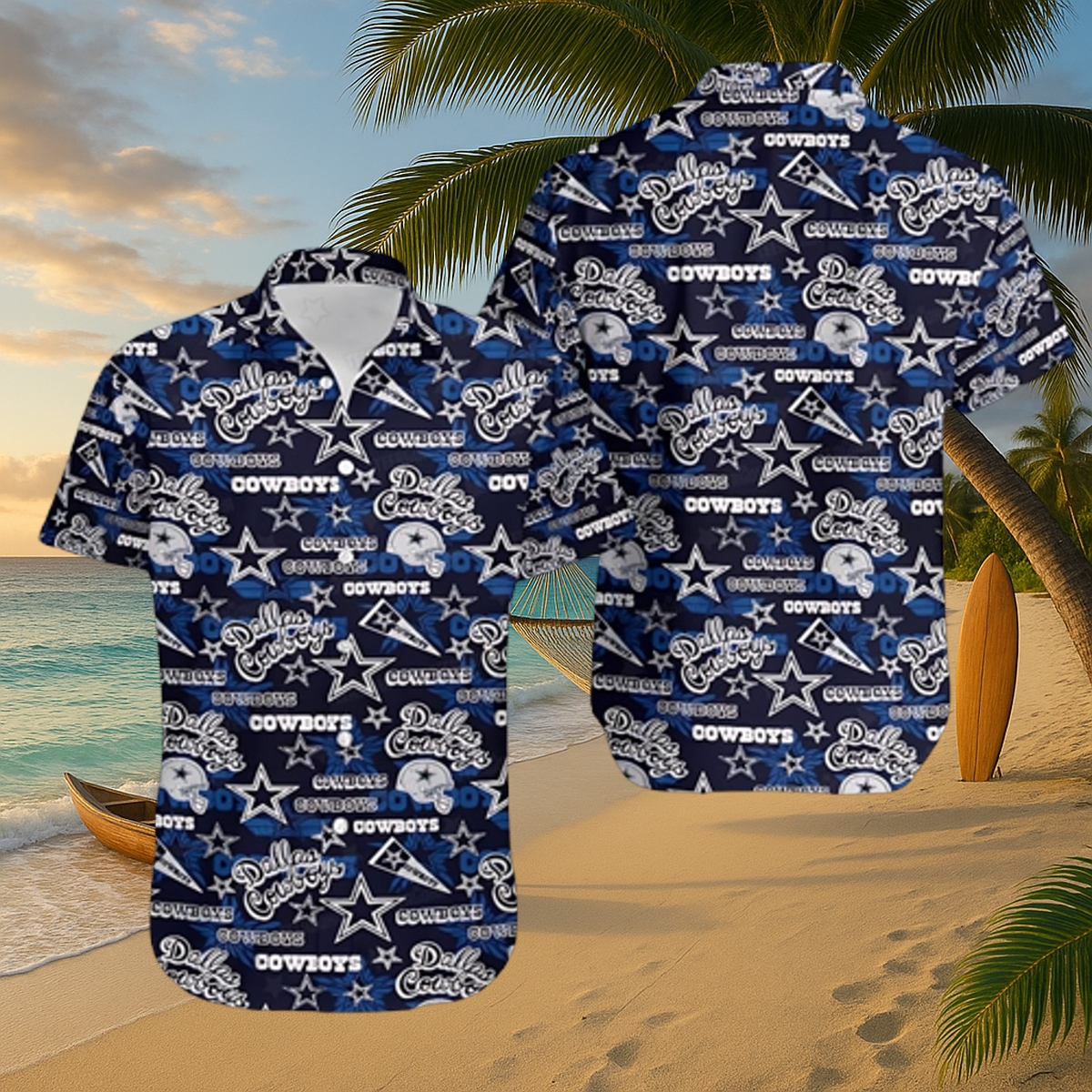 Dallas Cowboys Logo Frenzy Hawaiian Shirt – All-Over Fan Pattern for Ultimate Game-Day Style
