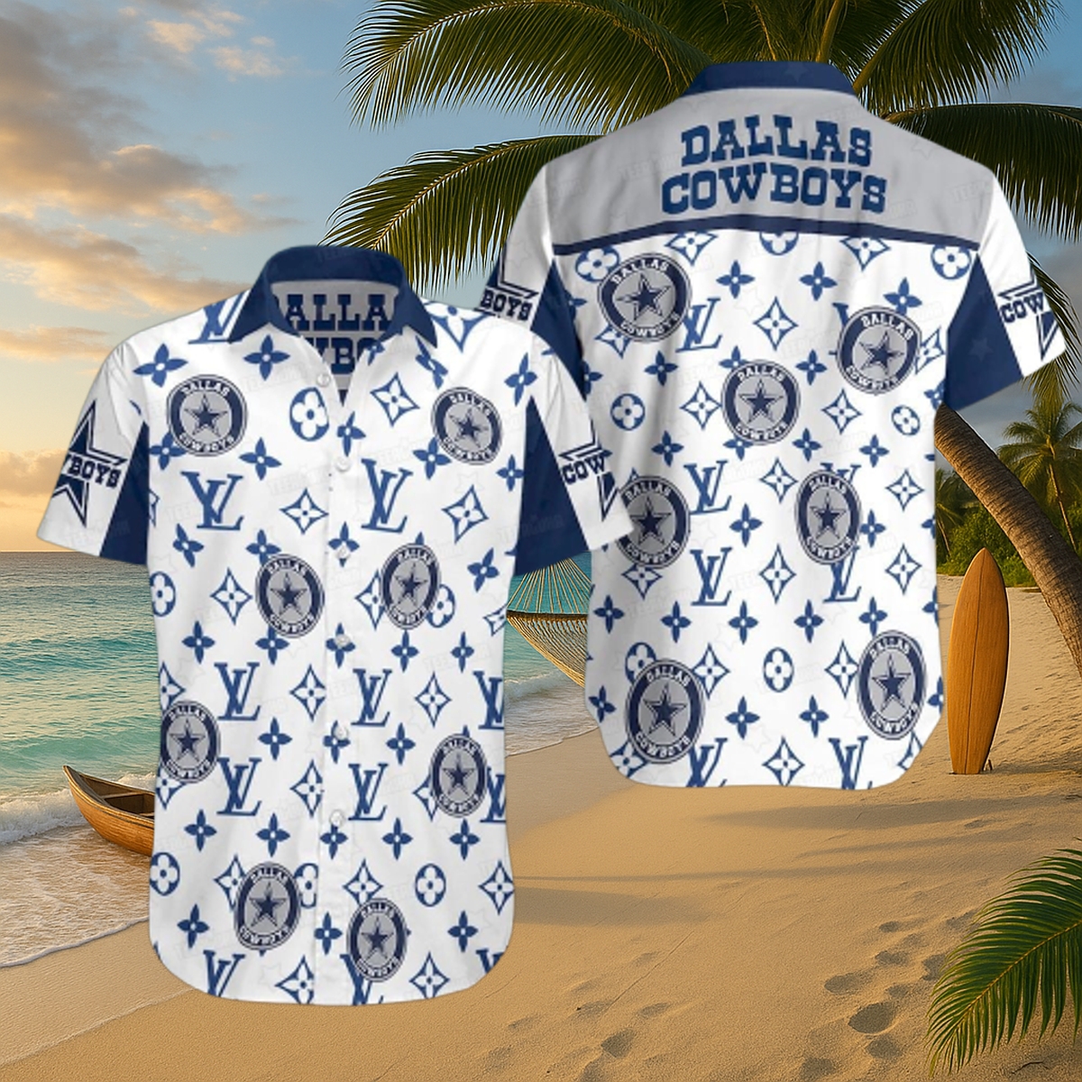Limited-Edition Dallas Cowboys Luxe Monogram Hawaiian Shirt – Island Luxury Tailgate Style