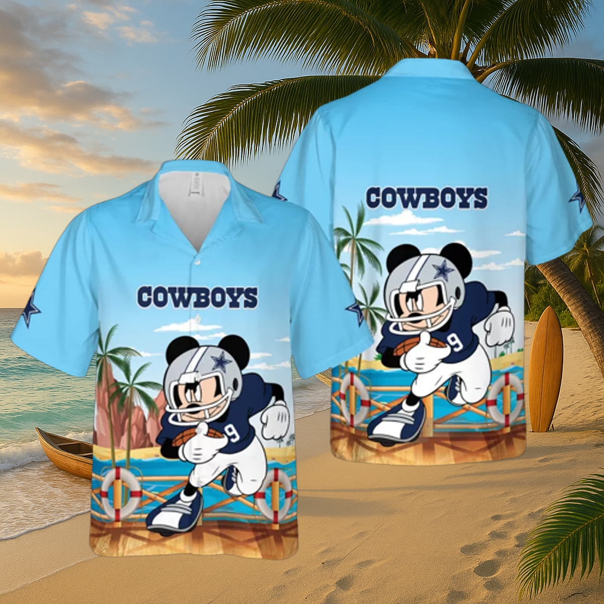 Limited-Edition Dallas Cowboys Mickey Beach Hawaiian Shirt – Ride the Wave of Team Spirit