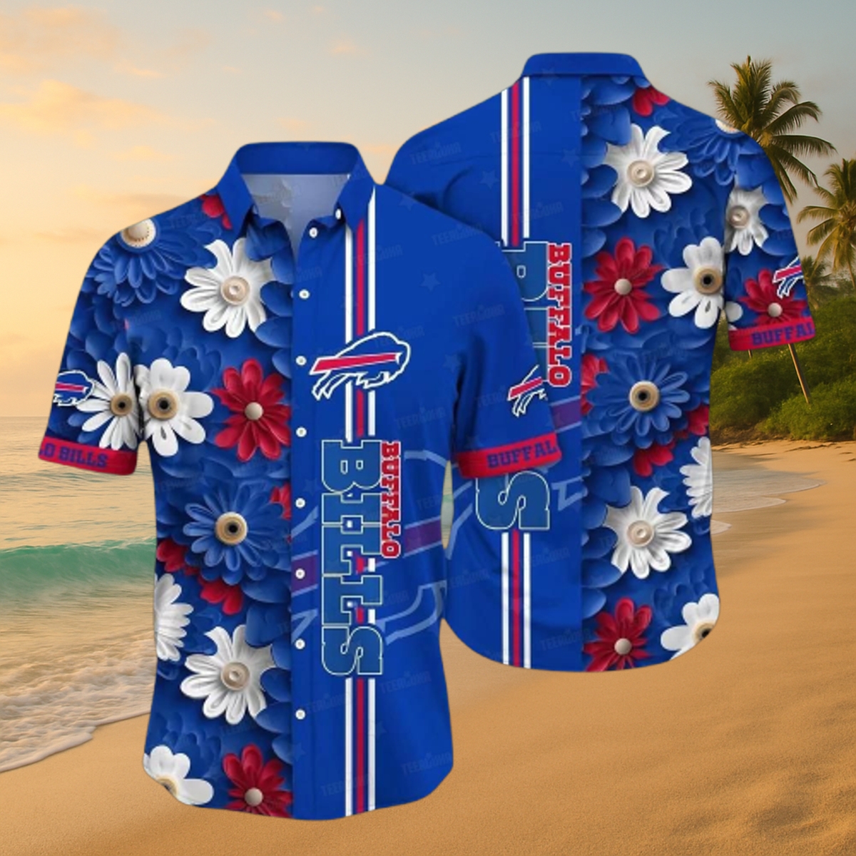 Personalized Buffalo Bills Summer Blossom Hawaiian Shirt – Custom NFL Aloha