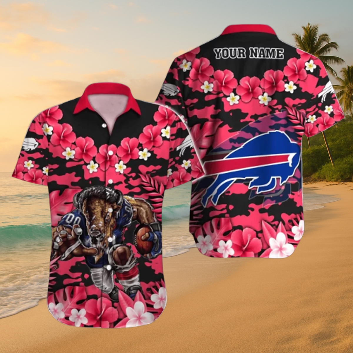 Personalized Buffalo Bills Warrior Floral Hawaiian Shirt – NFL Aloha Tee