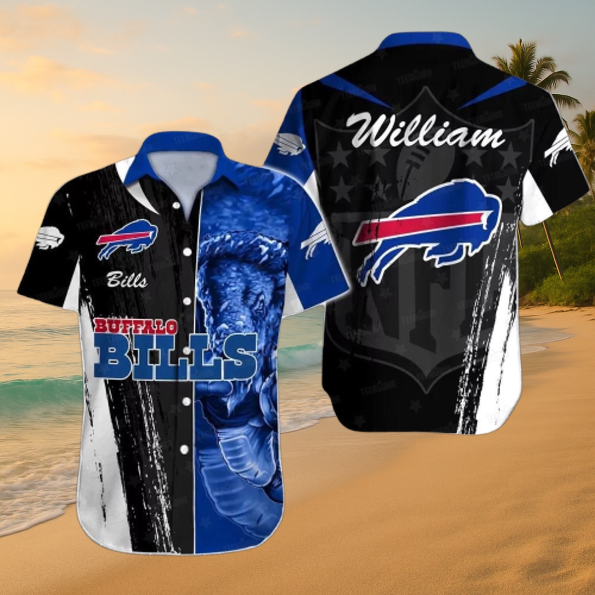 Buffalo Bills Warrior Spirit Hawaiian Shirt – Custom NFL Aloha Tee