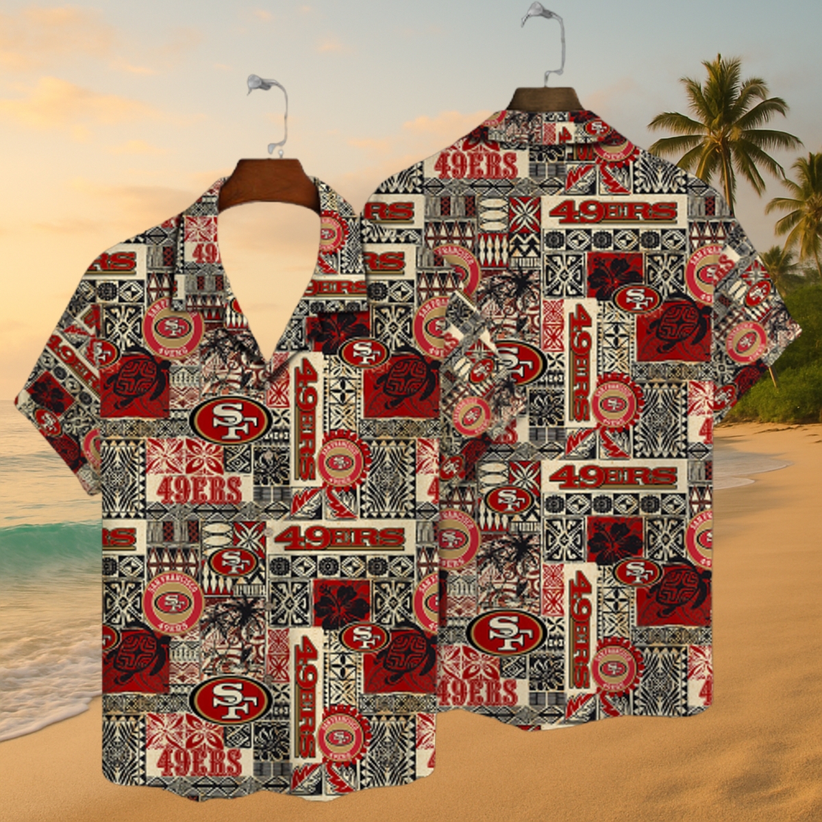 Official San Francisco 49ers Tribal Heritage Aloha Hawaiian Shirt – Premium NFL Tailgate & Beachwear