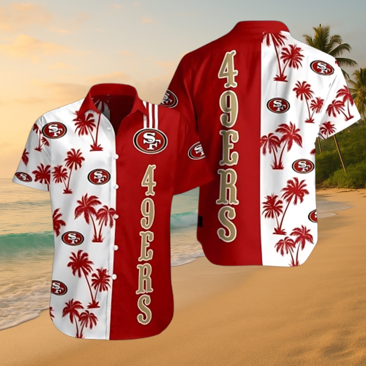 Official San Francisco 49ers Tropical Touchdown Aloha Hawaiian Shirt – NFL Beach & Tailgate Gear