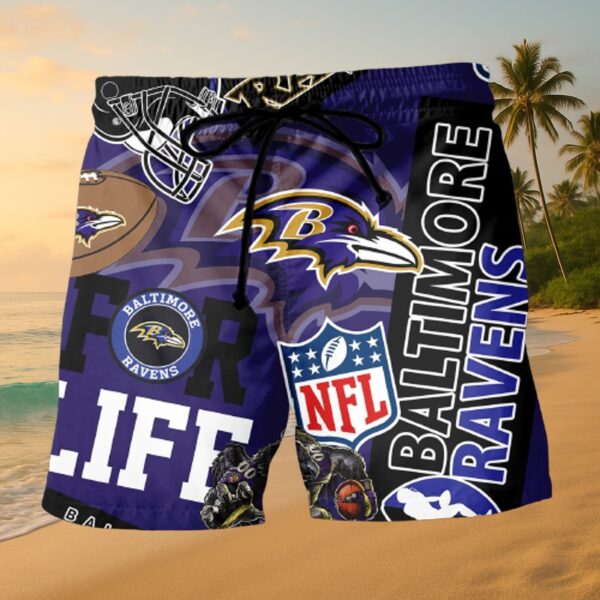 Baltimore Ravens NFL Hawaiian Shirt & Shorts Set - Image 4