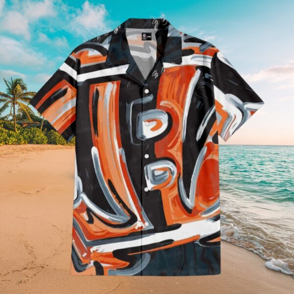 Bengals Abstract Art Hawaiian Shirt - NFL Apparel