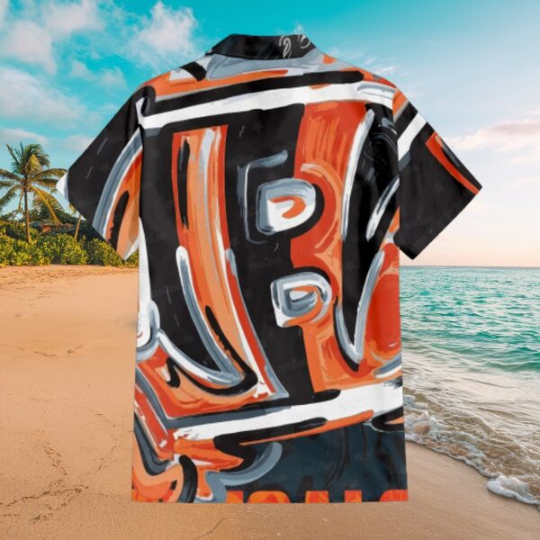 Bengals Abstract Art Hawaiian Shirt - NFL Apparel - Image 3