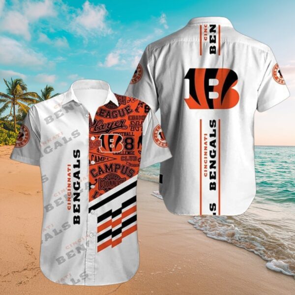 Cincinnati Bengals Aloha Shirt - Tropical Fan Button-Up
