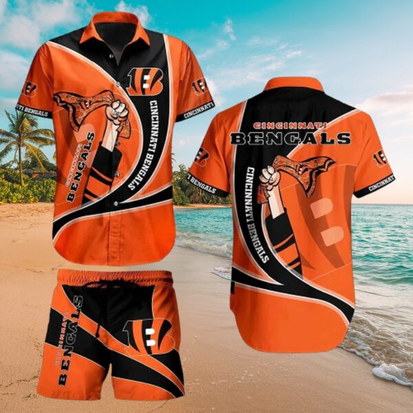 Cincinnati Bengals Fan Hawaiian Shirt Set