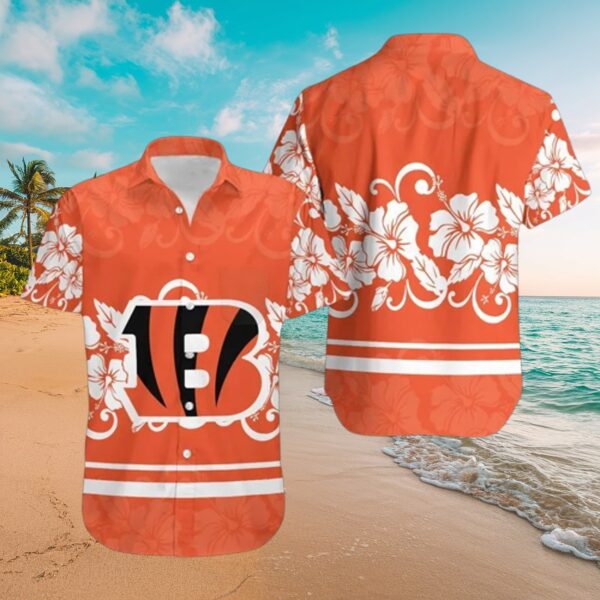 Cincinnati Bengals Floral Tropical Hawaiian Shirt