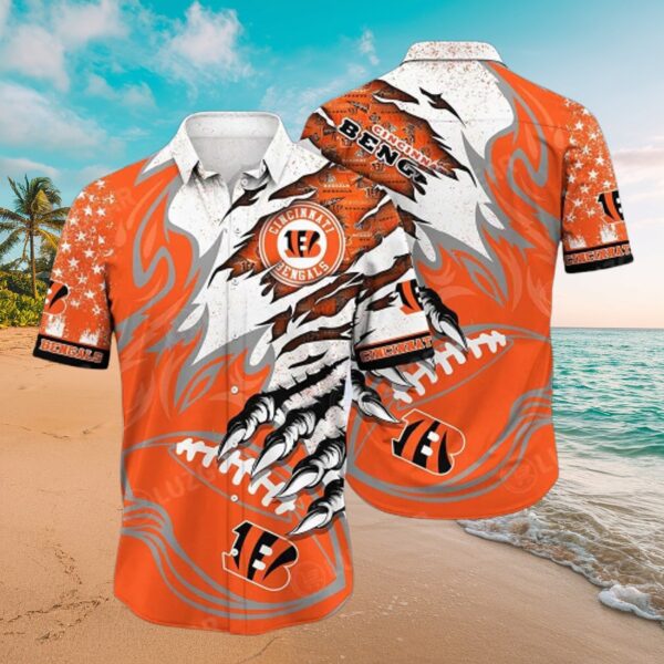 Cincinnati Bengals NFL Hawaiian Shirt - Claw Graphic