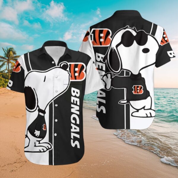 Cincinnati Bengals Snoopy Tropical Hawaiian Shirt