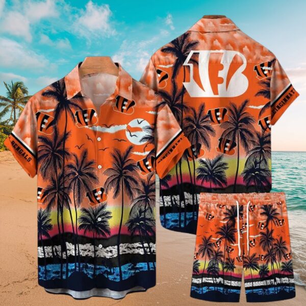 Cincinnati Bengals Tropical Hawaiian Shirt & Shorts Set Fan