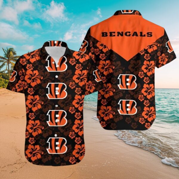 NFL Cincinnati Bengals Hibiscus Hawaiian Shirt